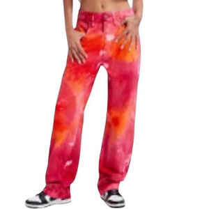 NWT Good American Jeans PRENTIS BURRELL Tie Dye Painted 90’s High Waist Sz 10/30